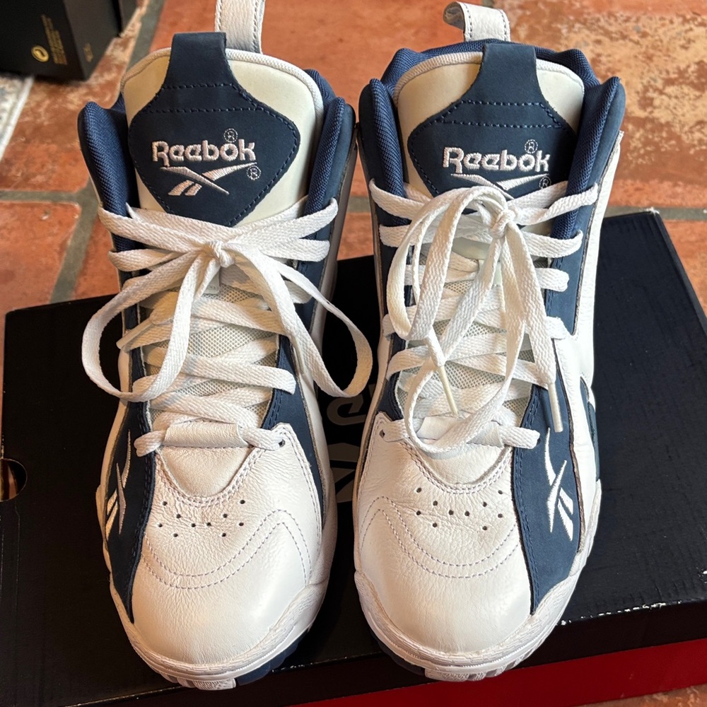 Reebok Mens Navy and White Sneakers